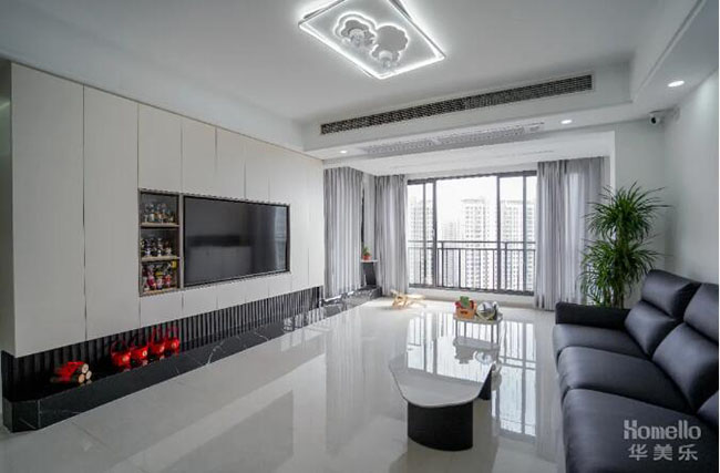 115㎡江門松鶴新城現(xiàn)代風(fēng)，格局大氣寬敞，內(nèi)飾清新簡(jiǎn)約的實(shí)用戶型